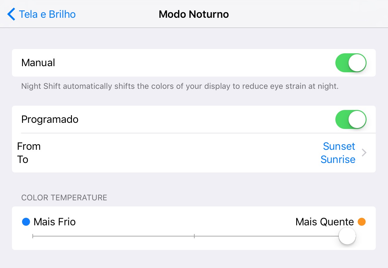 iOS 93 Modo Noturno