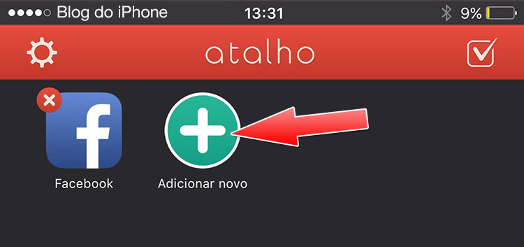 Atalhos na Central de Notificação