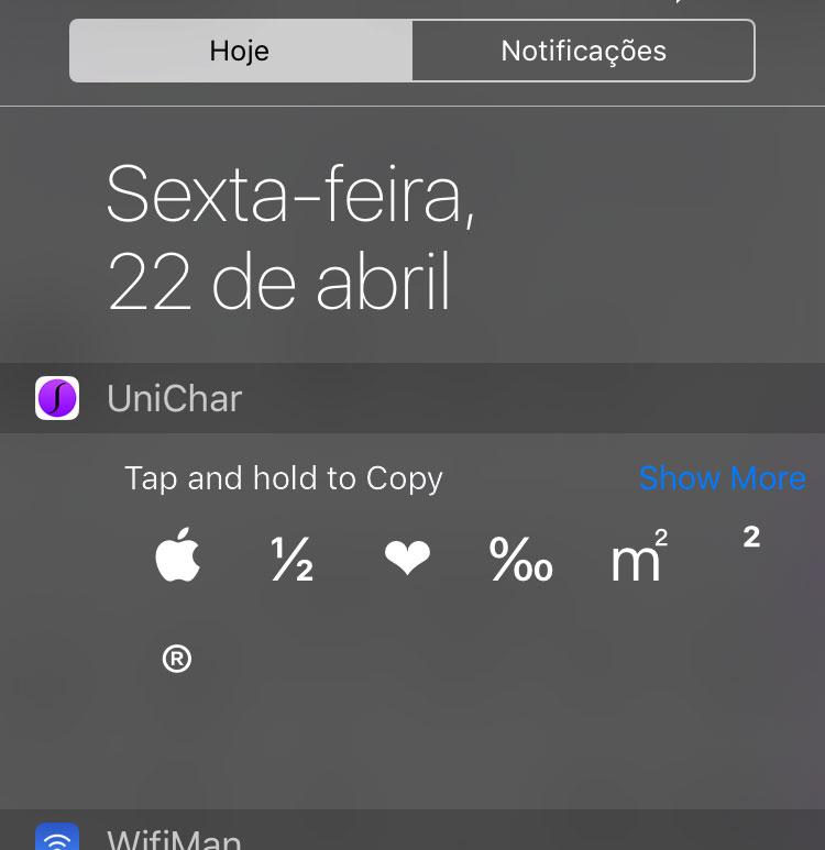 Caracteres Especiais no iOS