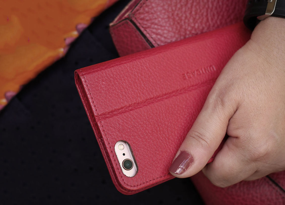 Capa Slim de couro para iPhone