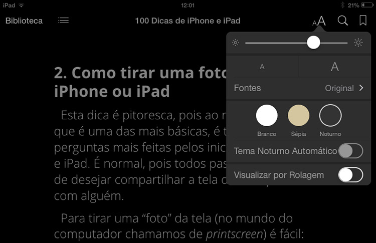Dark Mode iBooks