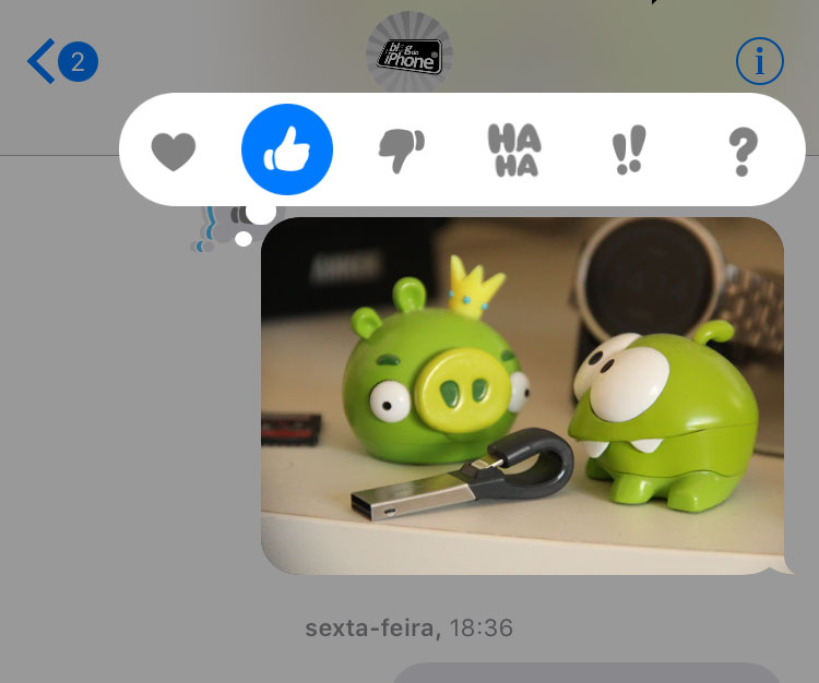 iMessage curtir