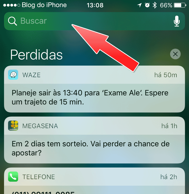 iOS10 Busca