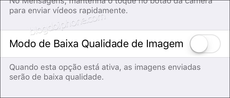 Imagens no iMessage