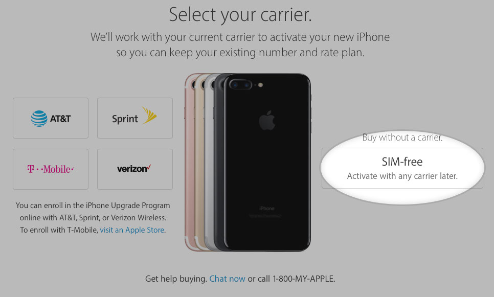 iPhone 7 SIM free