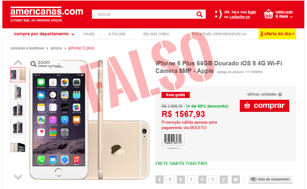 Golpe do siste falso