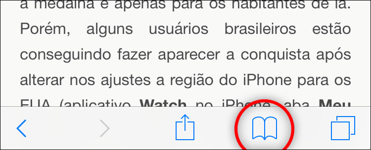 Favoritos do Safari