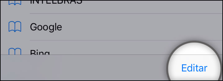 Favoritos do Safari