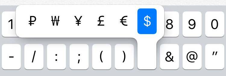 Acentos no iOS