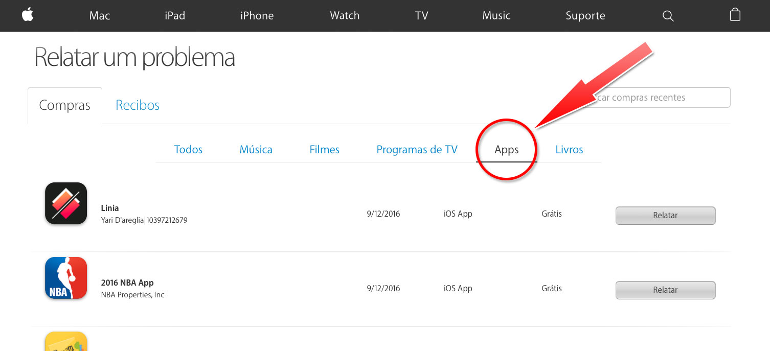 reembolso na App Store