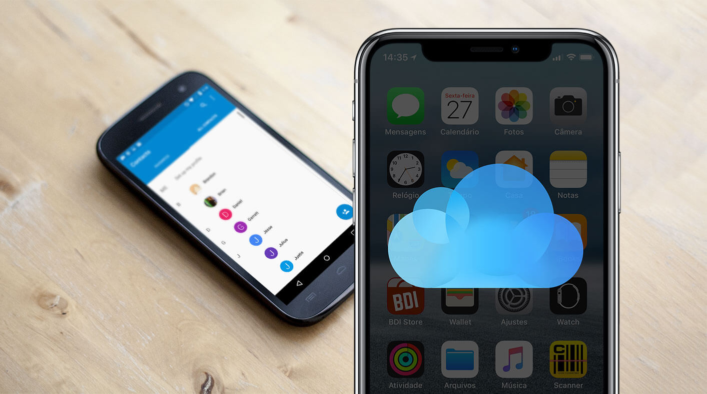 importar contatos do Android para o iCloud