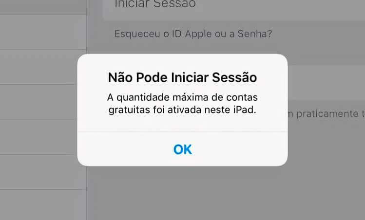 Quantidade máxima de contas gratuitas do iCloud