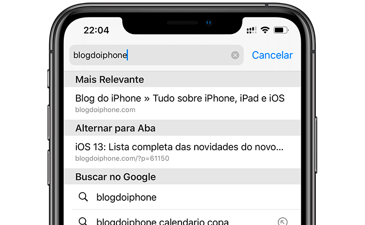 Site no Safari
