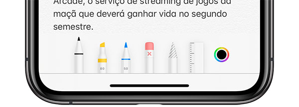 iOS 13 Ferramentas de marcação