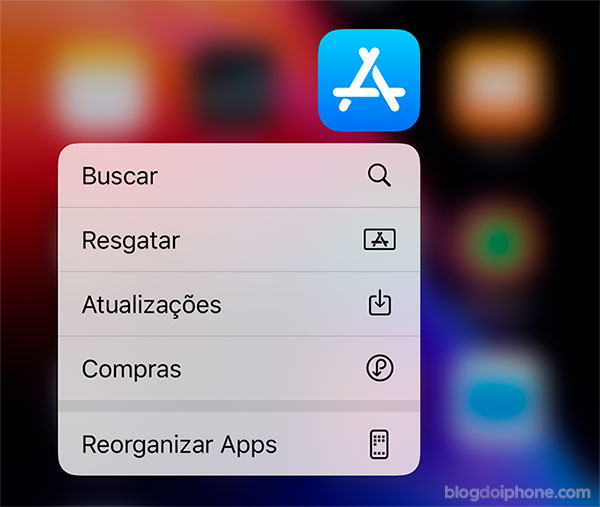 menu Reorganizar