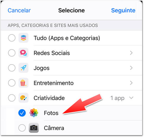 Ajustar Tempo de Uso