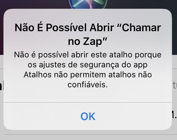 atalhos não confiáveis