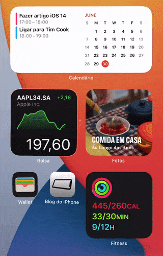 Conjunto widgets