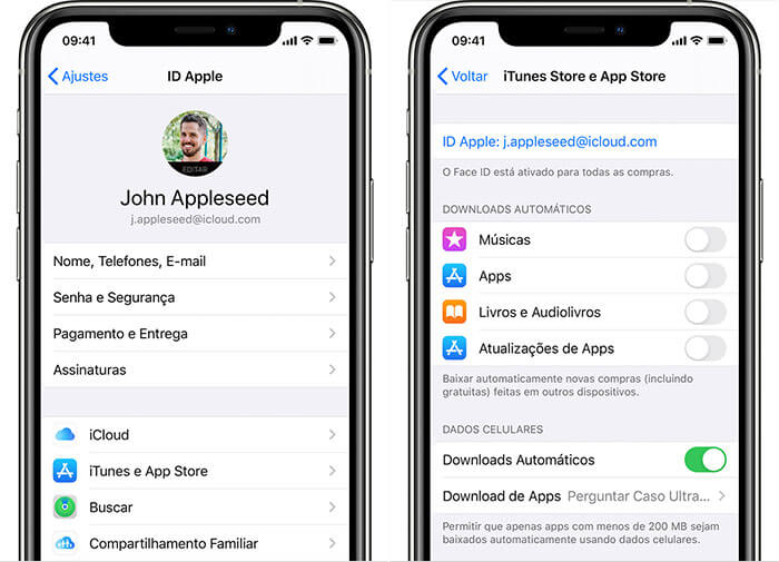 ID Apple no iPhone