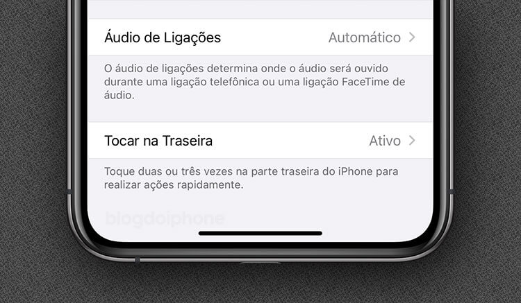 iOS 14 Toque na traseira