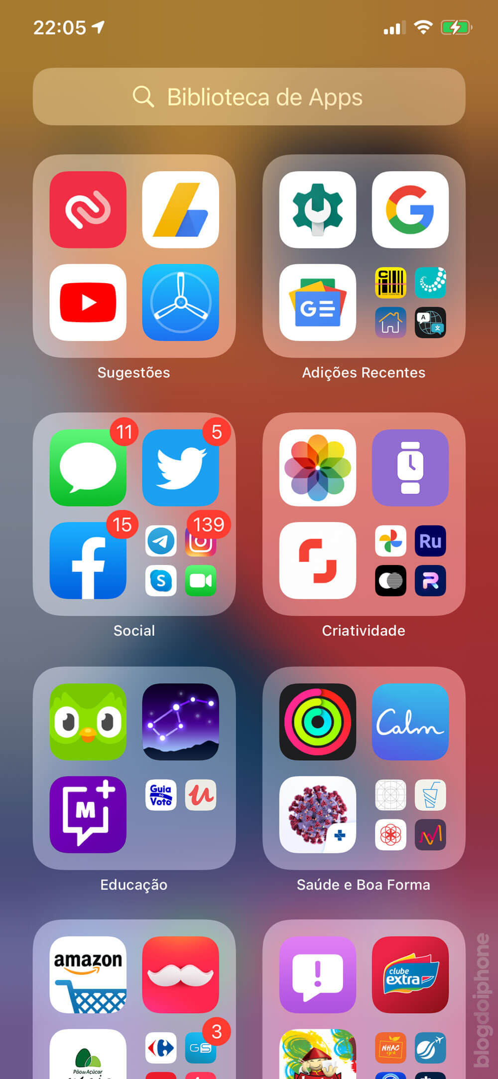 Biblioteca de Apps do iOS 14