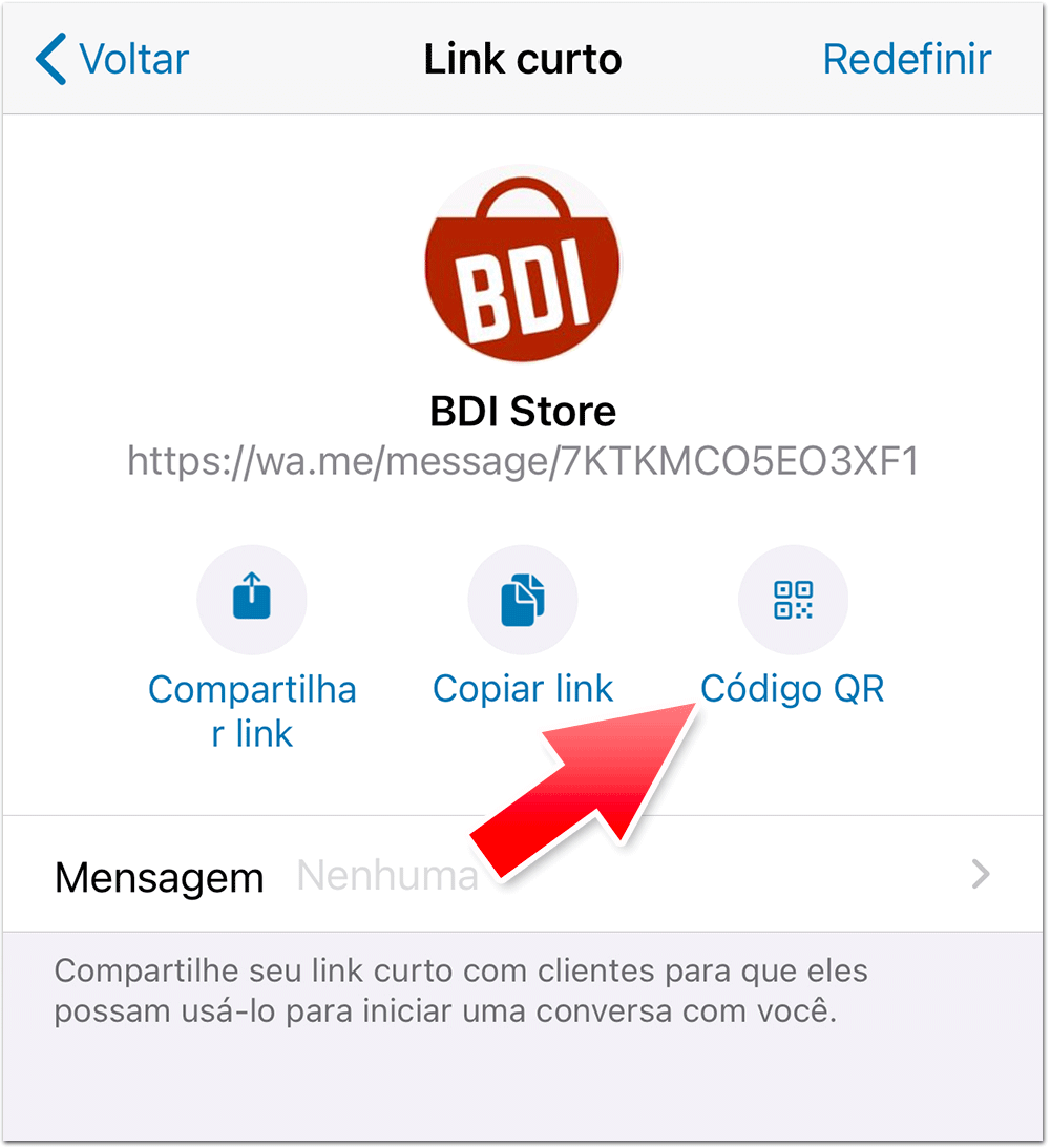 QR code no WhatsApp