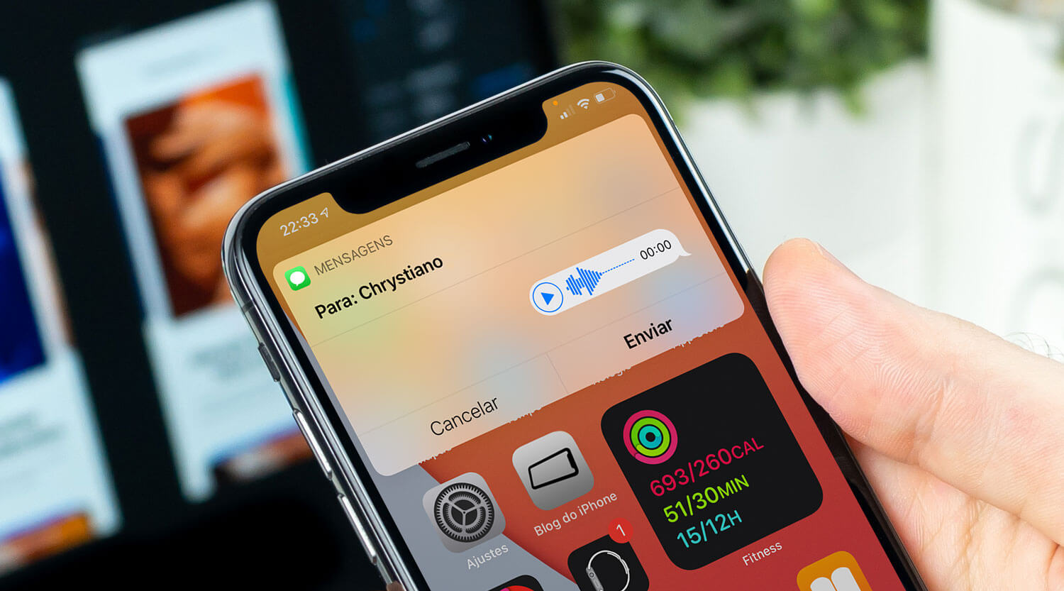 mensagens de áudio pela Siri
