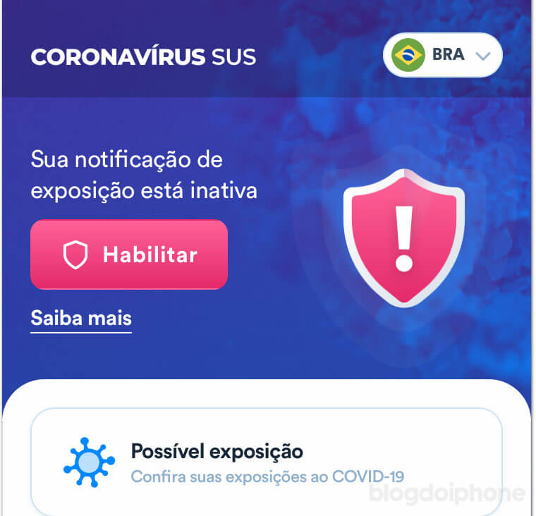 registro de exposição COVID 19