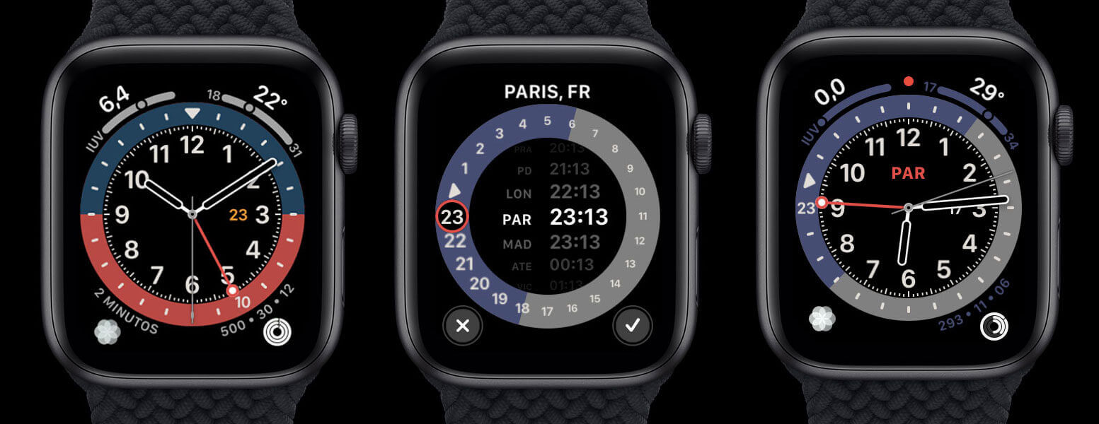 mostradores watchOS 7