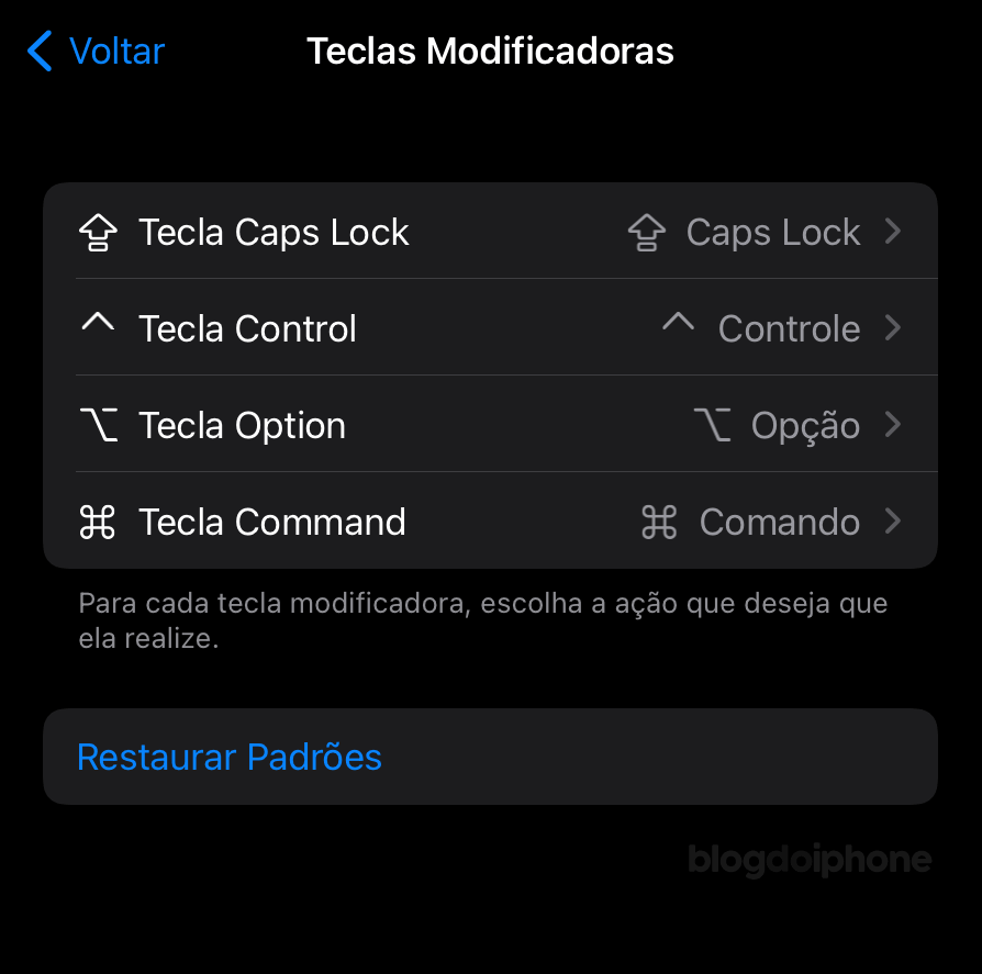 remapear teclas teclado ipad