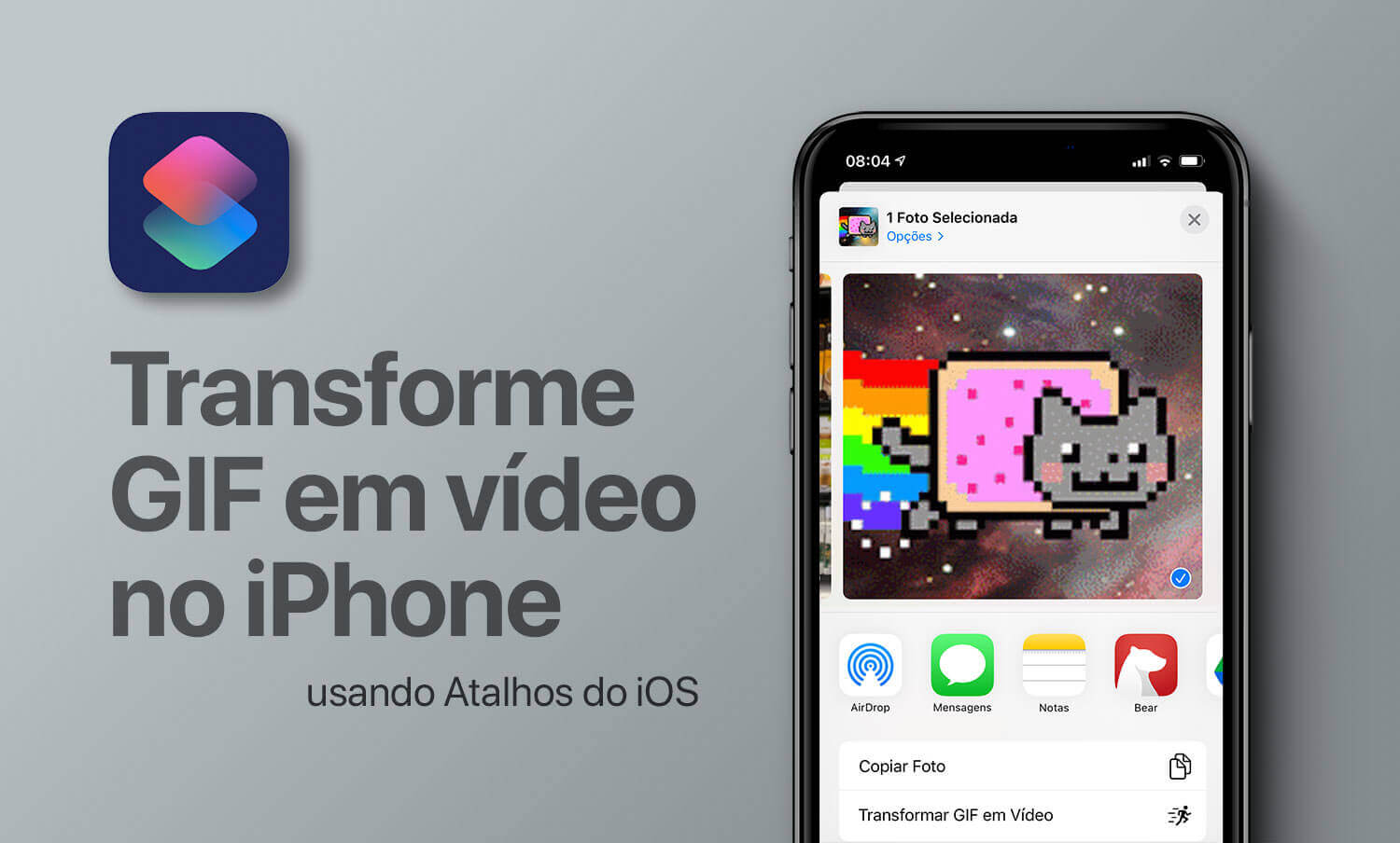 transformar gif em video iphone
