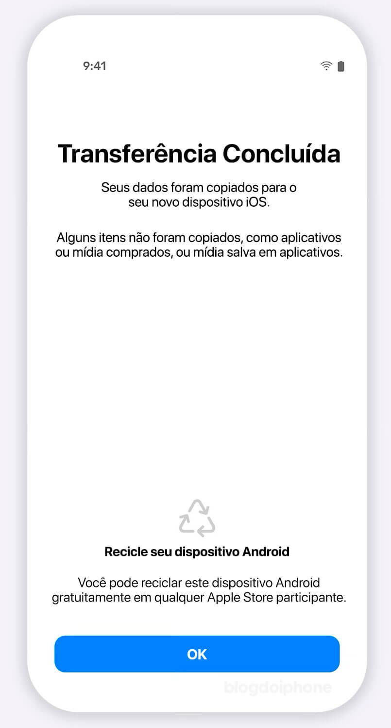 transferir WhatsApp Android para iPhone