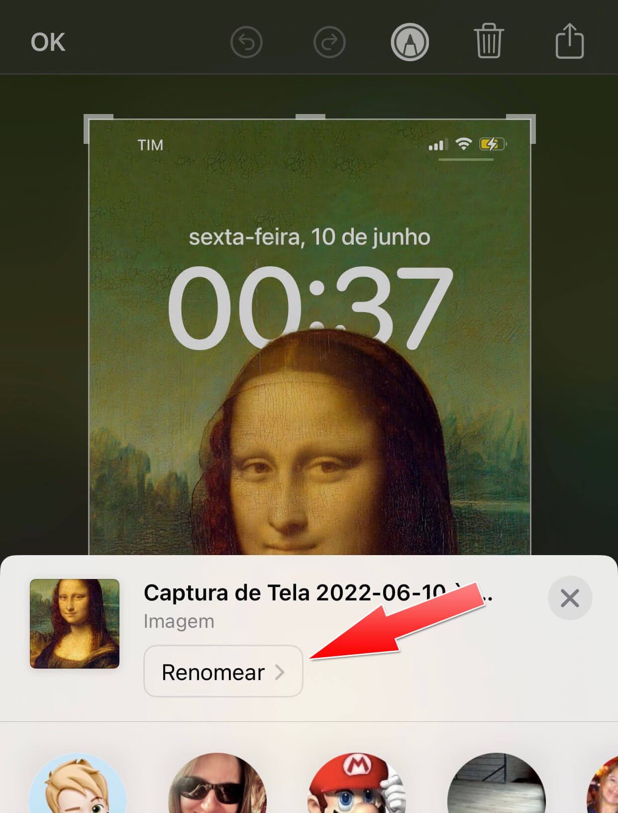 renomear printscreen iOS 16