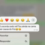 Reação WhatsApp