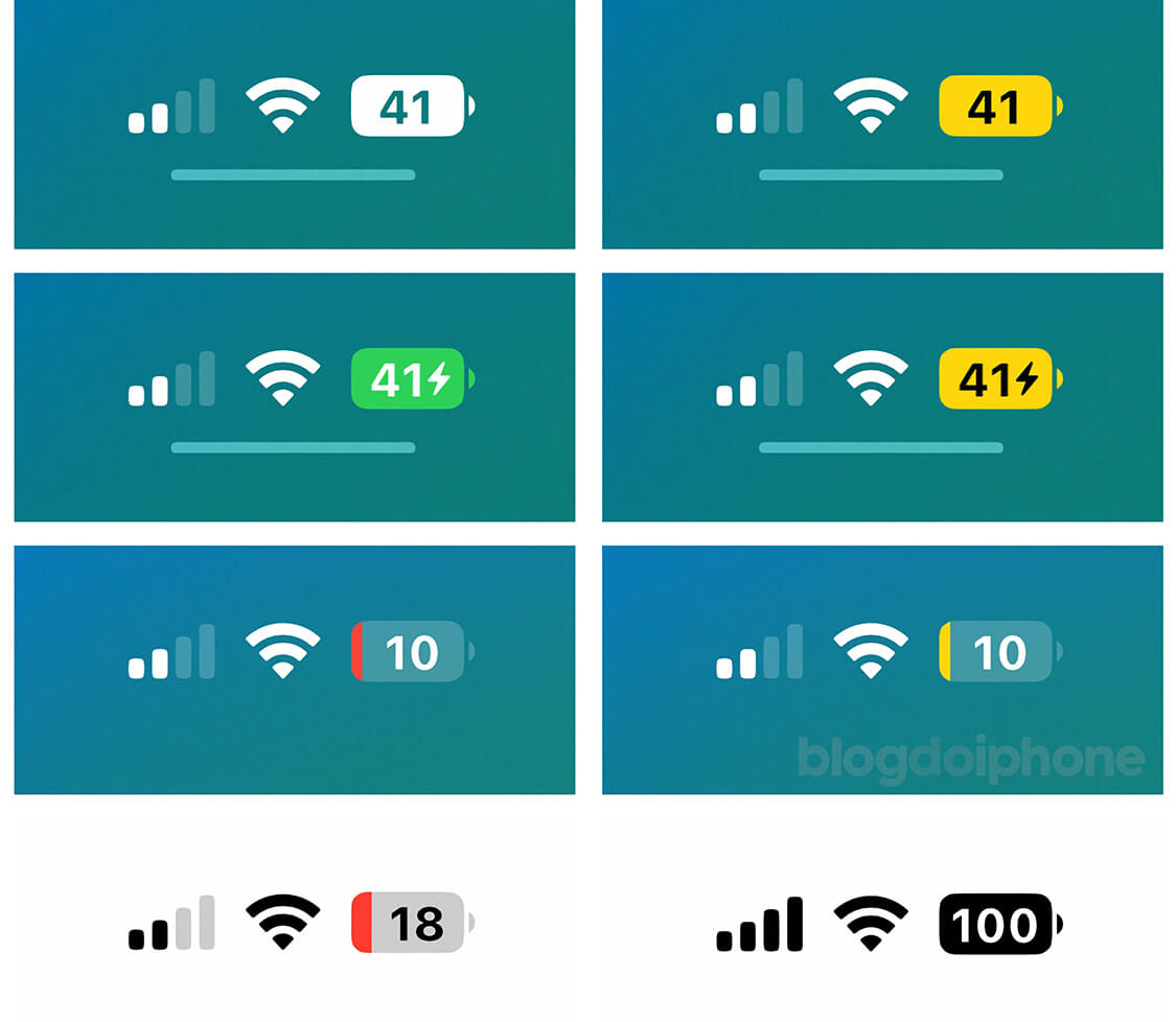 porcentagem bateria do iPhone