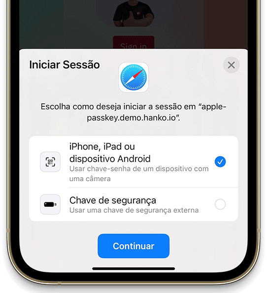 Passkeys iOS 16