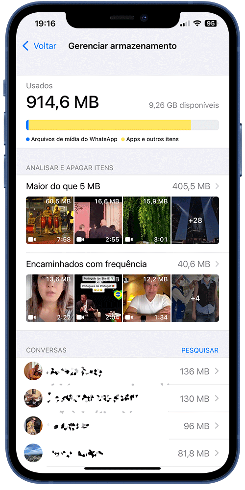 Limpar o WhatsApp