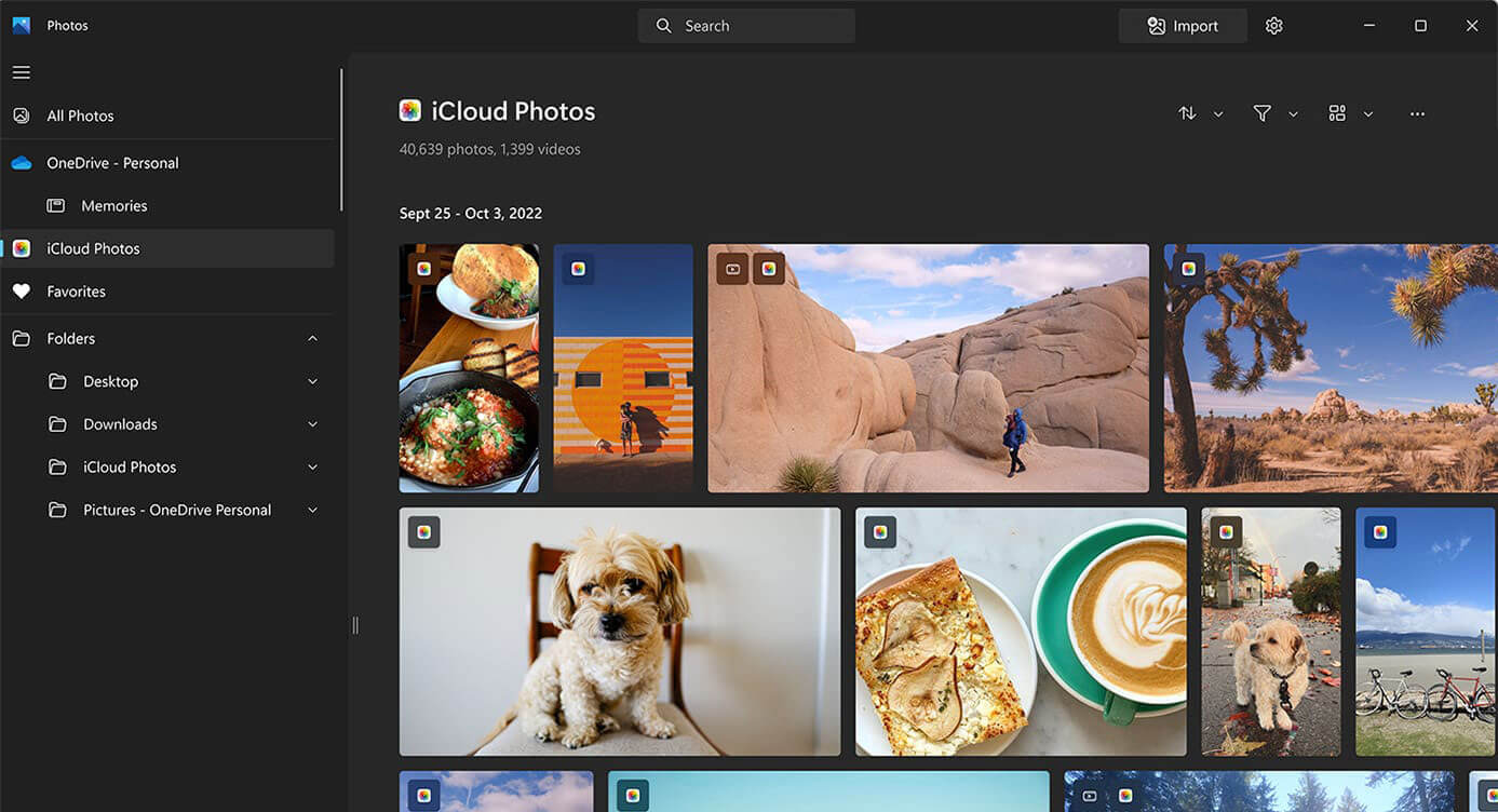 Microsoft Windows 11 Fotos do iCloud