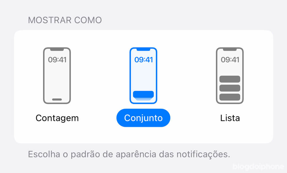 Visualização notificações iOS 16