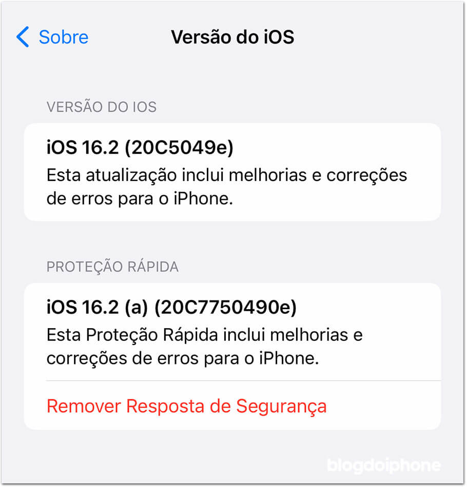 resposta rápida segurança ios