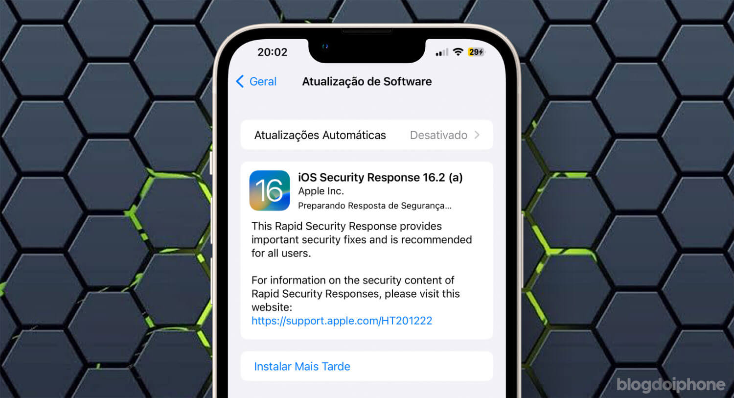 resposta rápida segurança-ios