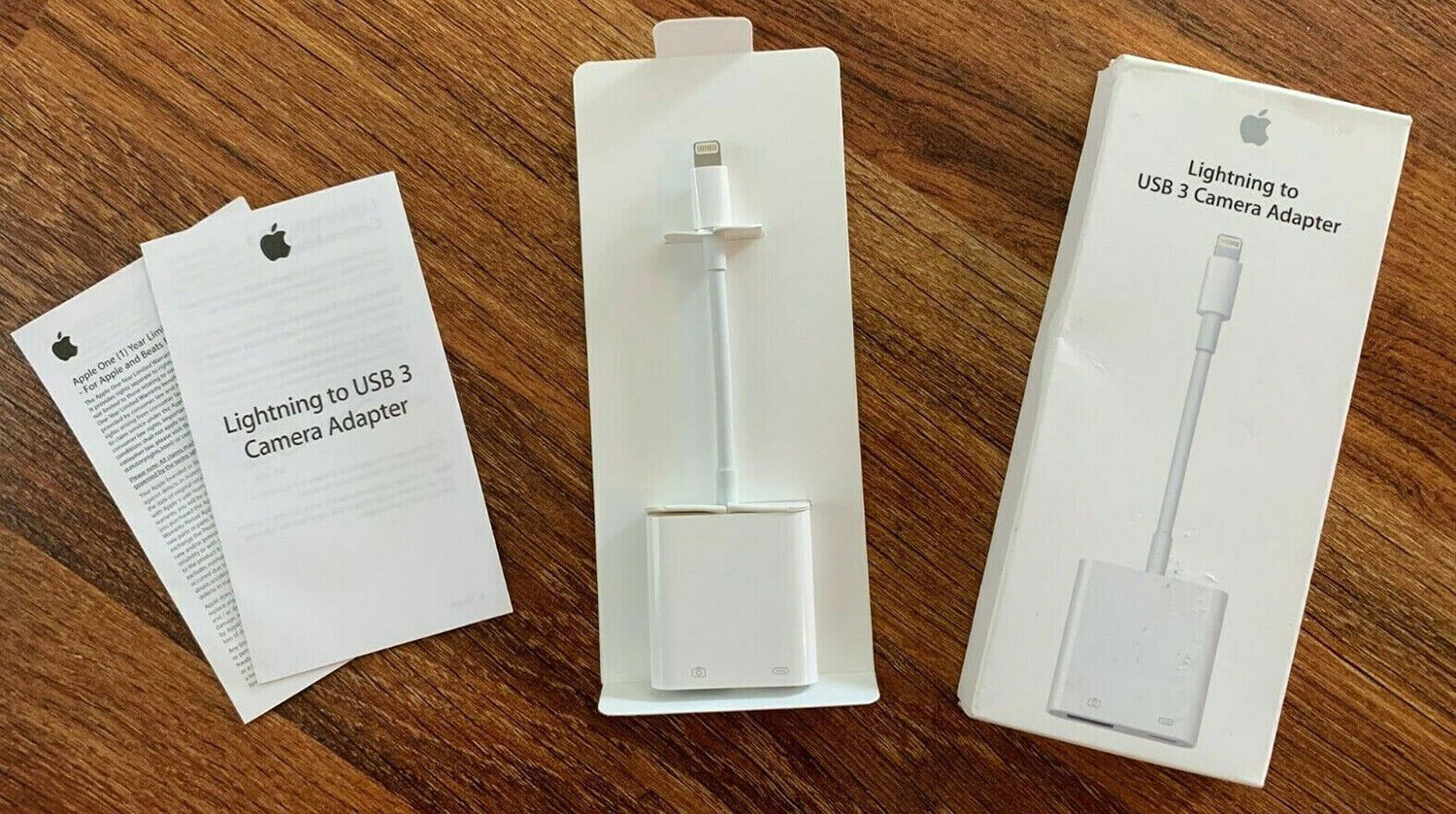 Adaptador de Lightning para câmera com USB 3