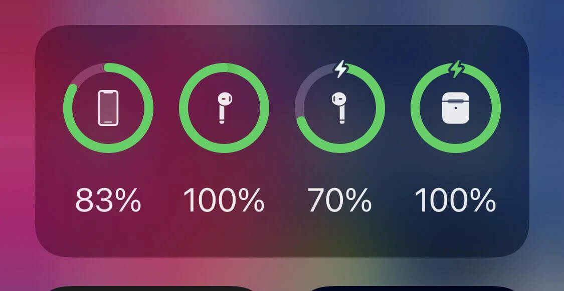 Widget Bateria AirPods