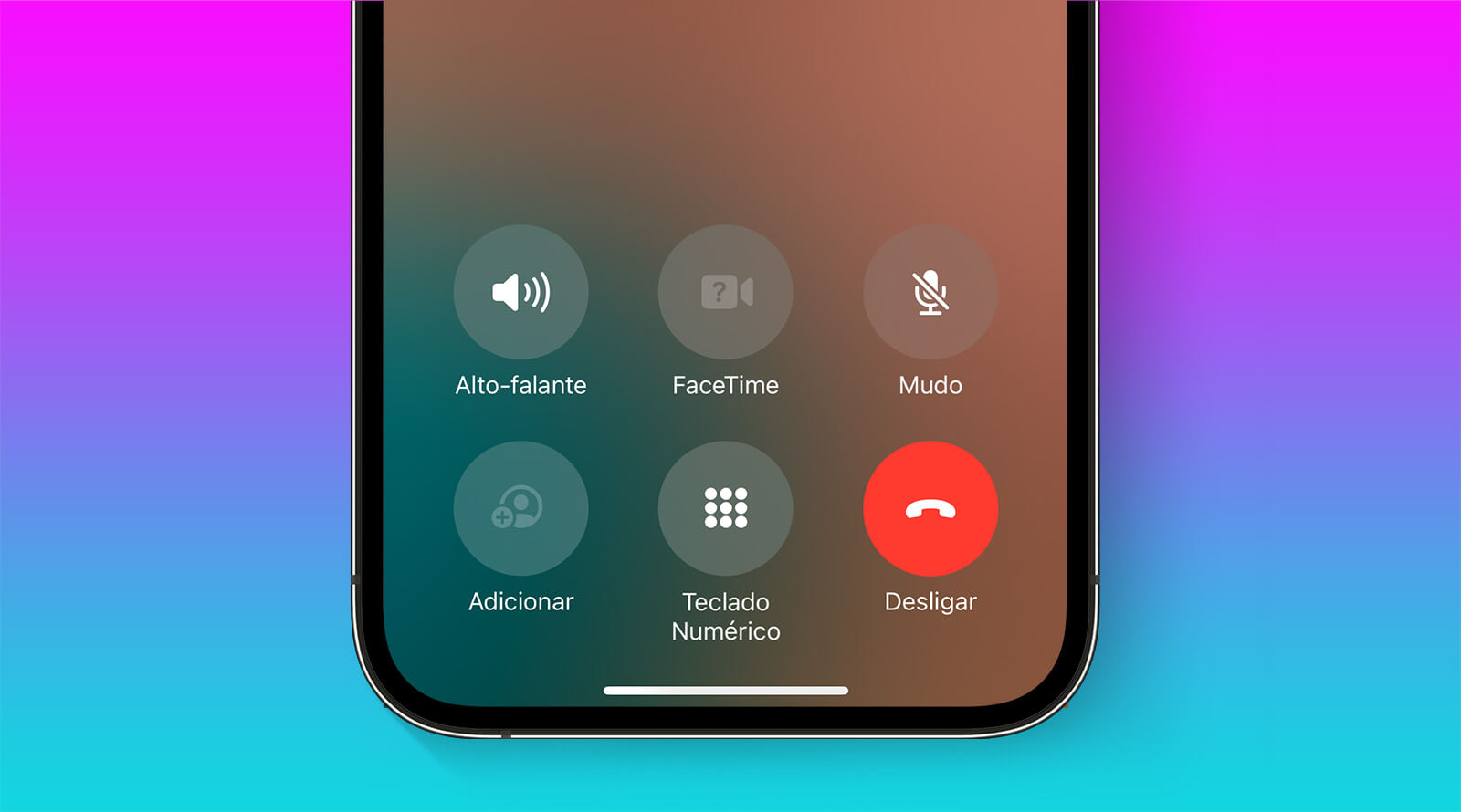 iOS 17 - Botão de encerrar chamada