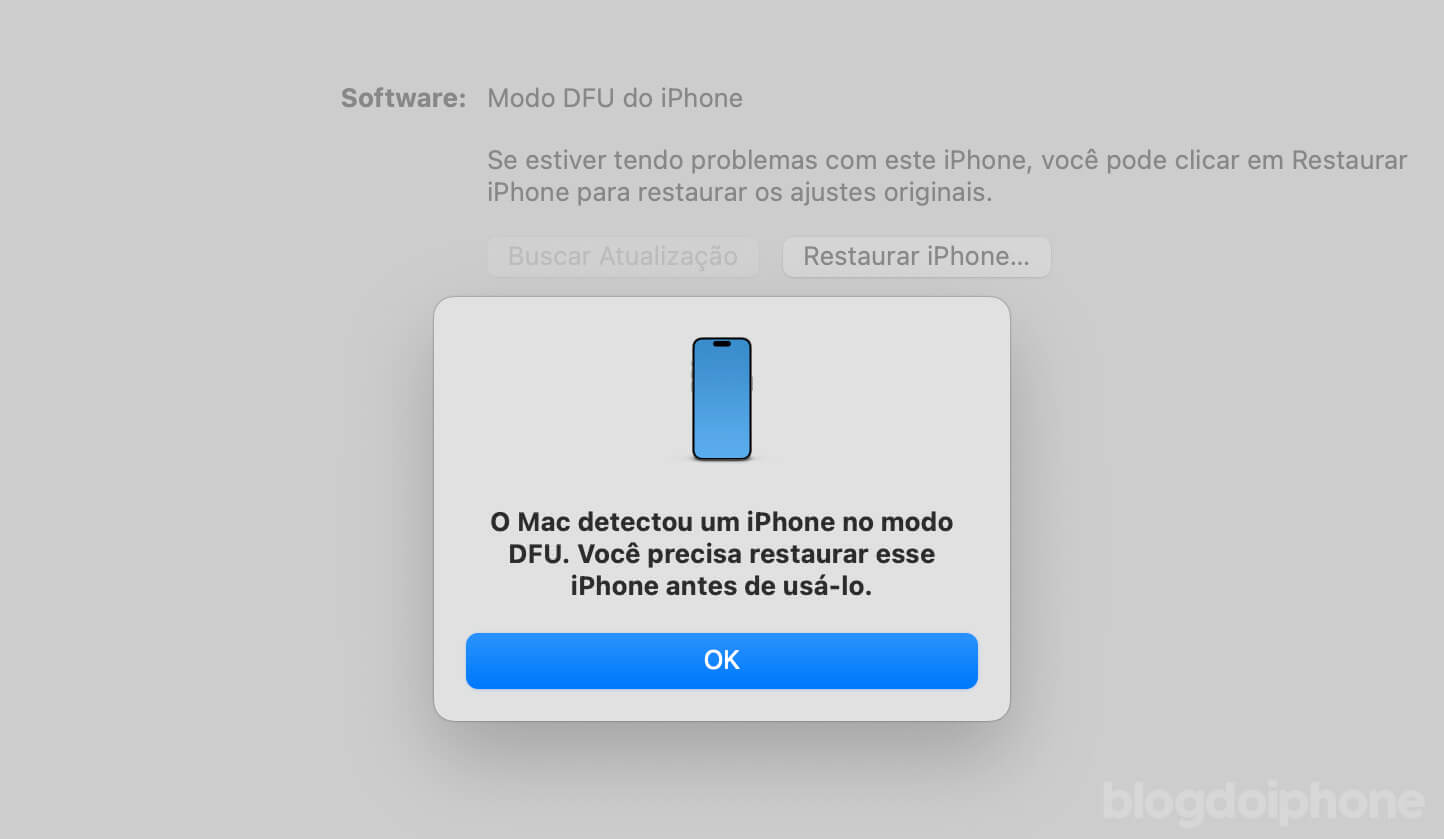 Modo DFU no iPhone