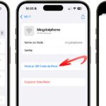 app Senhas Compartilhar QR Code senha Wi Fi