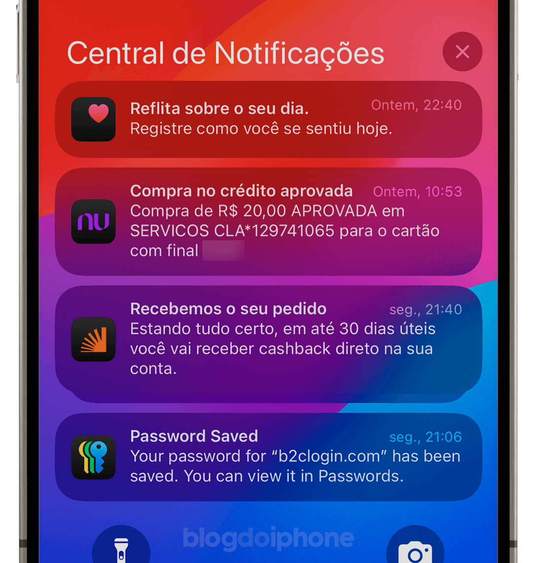 iOS 18 Notificações Dark Mode