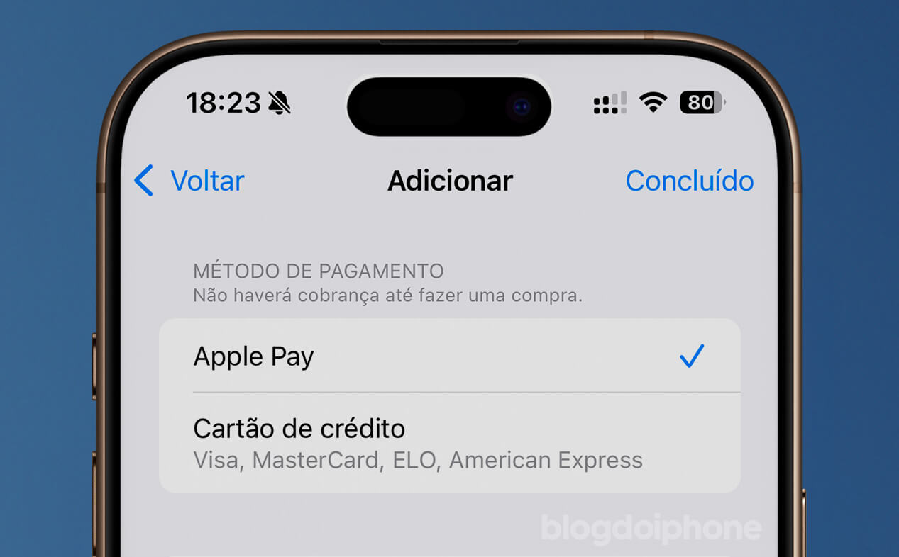 Conta Apple Pay
