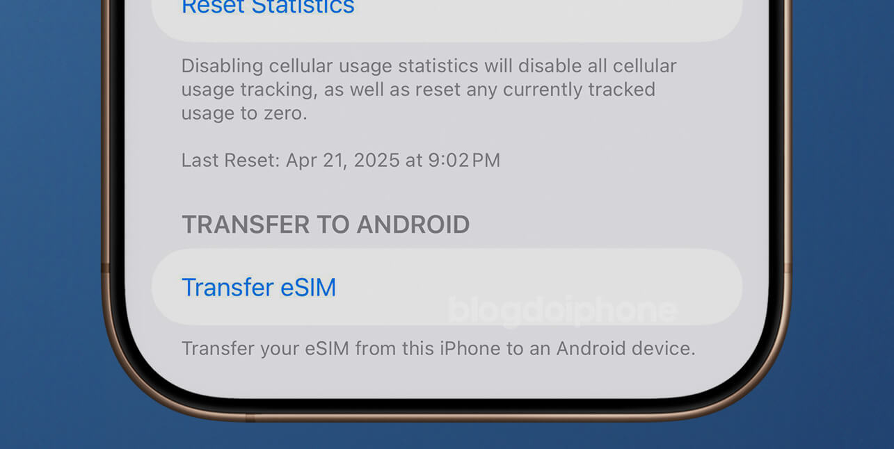 Transferir eSIM iPhone para Android