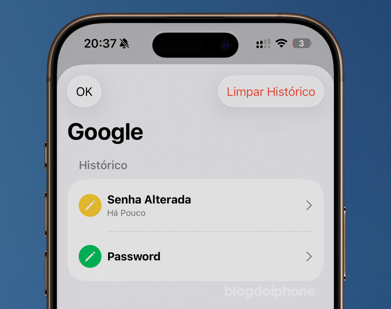 Senhas iOS
